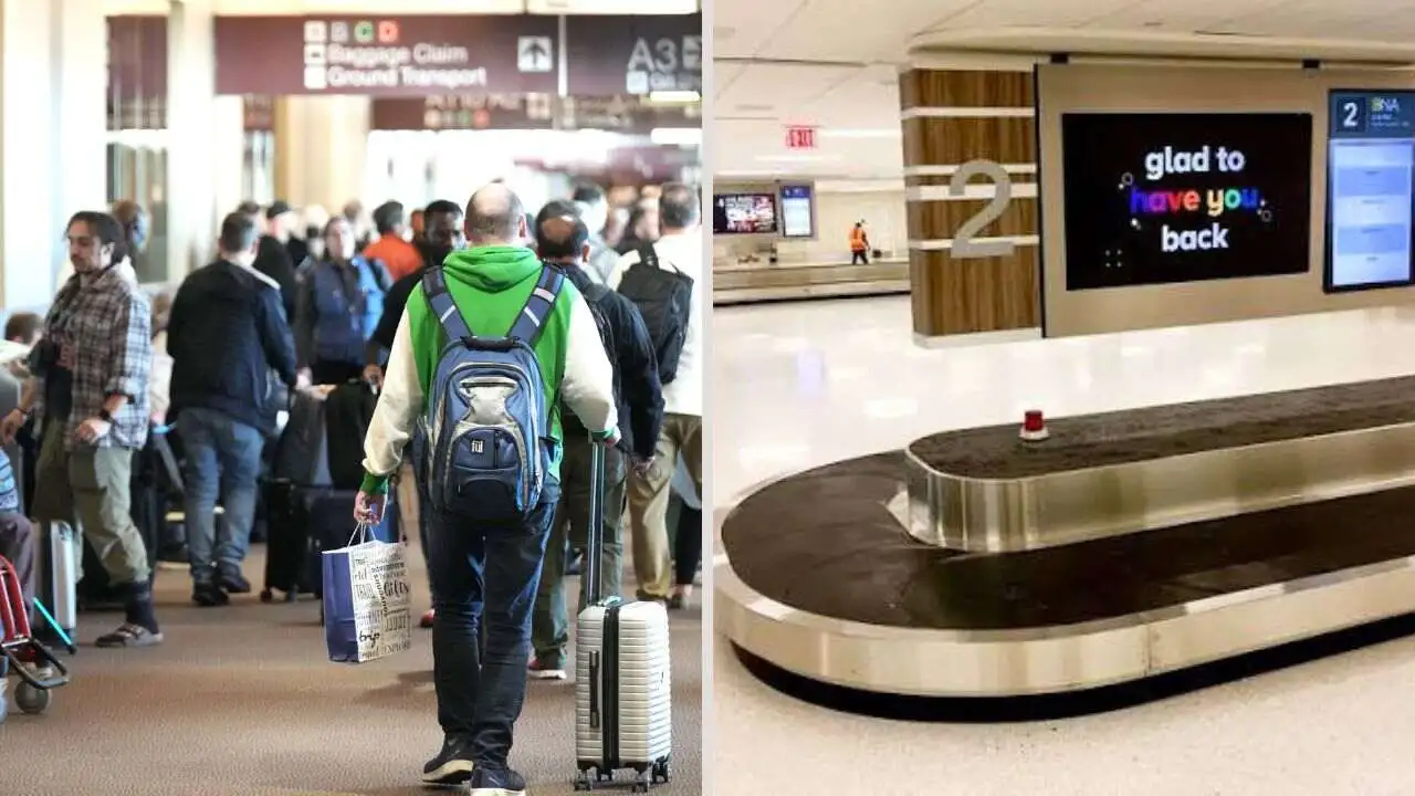 Nashville Airport (BNA) baggage claim guide showing luggage collection area