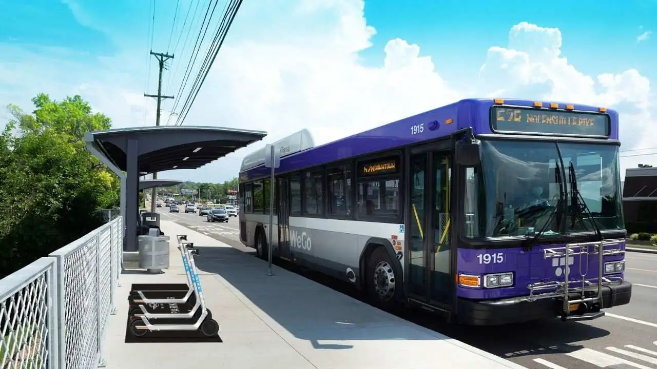 WeGo Route 18 bus at Nashville Airport